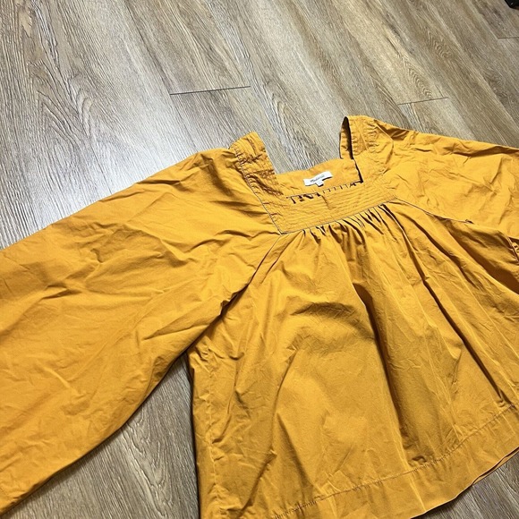 Madewell Tops - Madewell Shirt Women's Large Square Neck Swingy Peasant Top Wide Sleeve Stitched